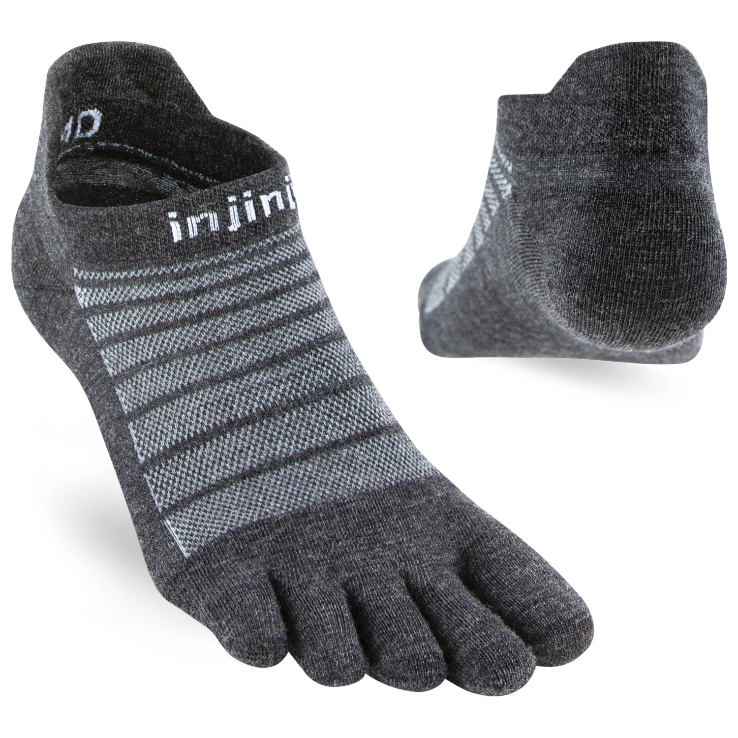 Injinji Run Lightweight No Show Wool - Chaussettes De Running